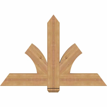 Ekena Millwork Redmond Smooth Timber Gable Bracket, Western Red Cedar, 48"W x 32"H x 3 1/2"D x 5 1/2"F, 16/12 Pitch GBW048X32X0406RED00SWR